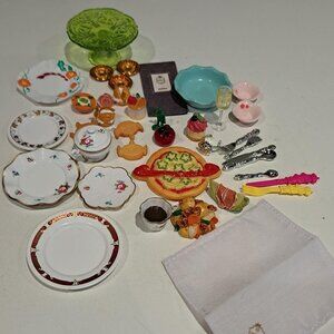 Assorted miniature doll house accessories